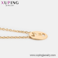 44937 Xuping 18k plaqué or style simple femmes collier de mode